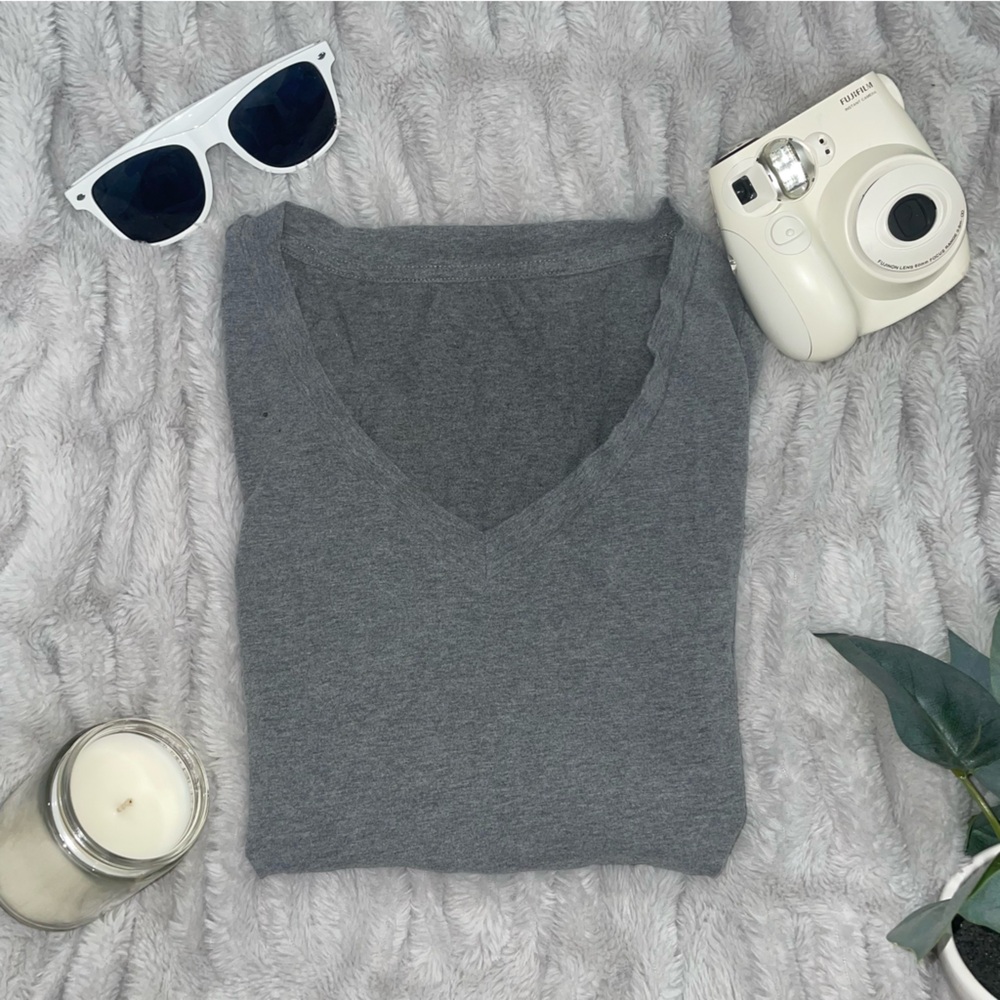 Gray Long Sleeve Tee